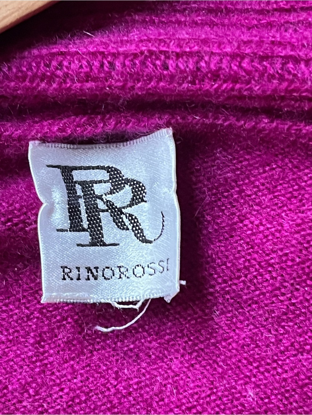Fuschia 100% Cashmere Rino Rossi Asymmetrical Lagenlook Open Cardigan Cape OS - Picture 4 of 6